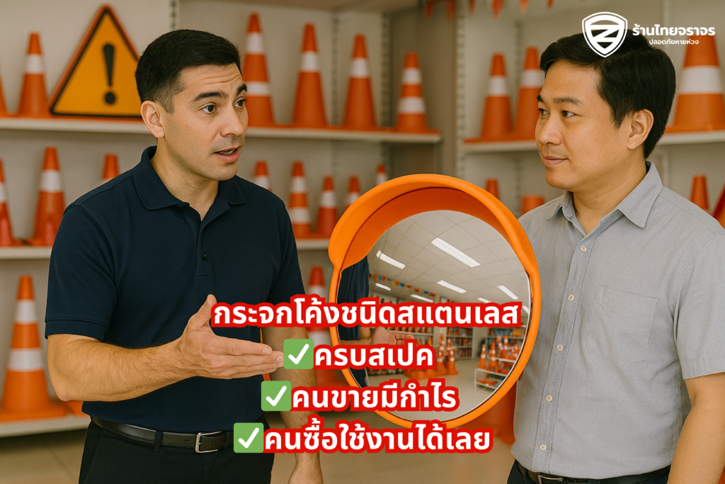 ✅ กระจกโค้งชนิดสแตนเลส มาตรฐานญี่ปุ่นครบสเปค คนขายมีกำไร คนซื้อใช้งานได้เลย