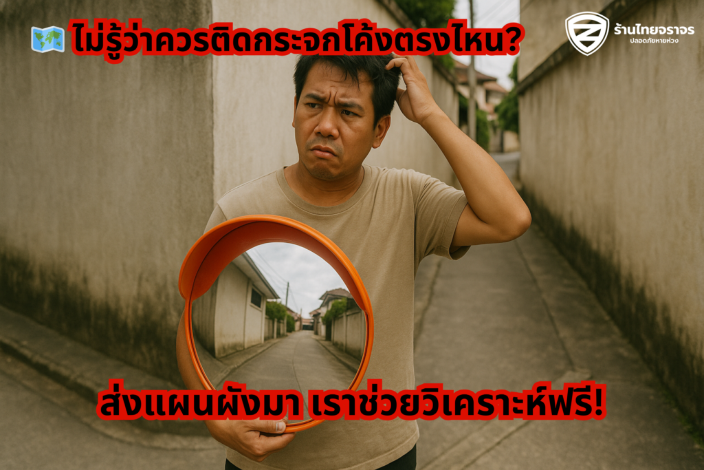 🗺️ ไม่รู้ว่าควรติดกระจกโค้งตรงไหน? ส่งแผนผังมา เราช่วยวิเคราะห์ฟรี!