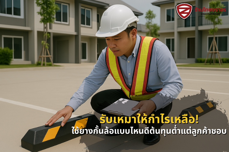 รับเหมาให้กำไรเหลือ! ใช้ยางกั้นล้อแบบไหนดีต้นทุนต่ำแต่ลูกค้าชอบ