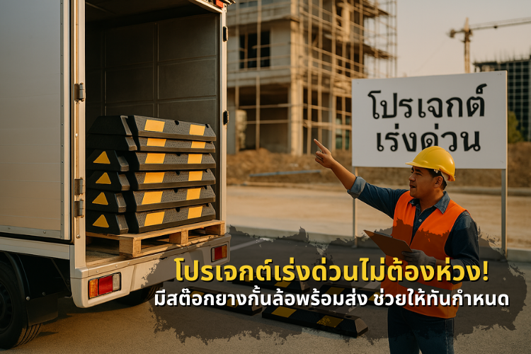 โปรเจกต์เร่งด่วนไม่ต้องห่วง! มีสต๊อกยางกั้นล้อพร้อมส่ง ช่วยให้ทันกำหนด