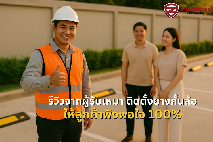 รีวิวจากผู้รับเหมา ติดตั้งยางกั้นล้อให้ลูกค้าพึงพอใจ 100%