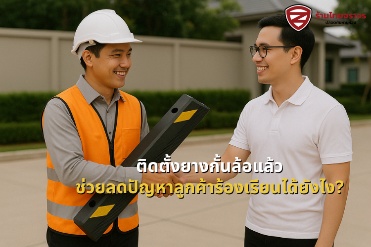 ติดตั้งยางกั้นล้อแล้วช่วยลดปัญหาลูกค้าร้องเรียนได้ยังไง?