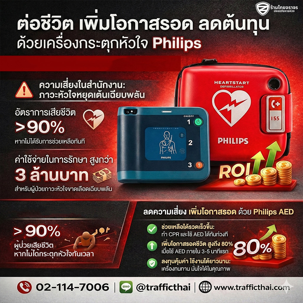 🚨 AED Philips ไม่ใช่ “ค่าใช้จ่าย” แต่คือการลงทุนด้านความเสี่ยง (Risk Investment)