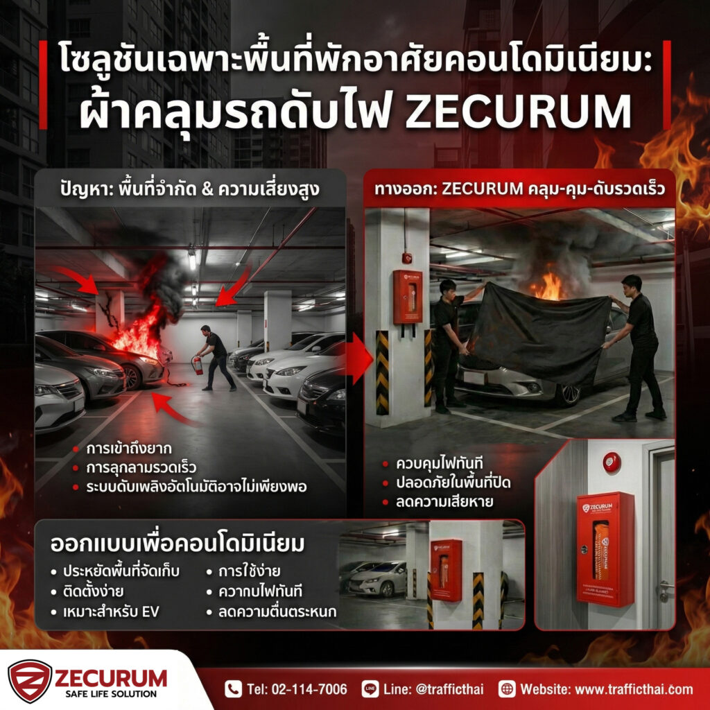 มาตรฐานใหม่ของอาคารยุค EV: ผ้าคลุมรถดับไฟ ZECURUM